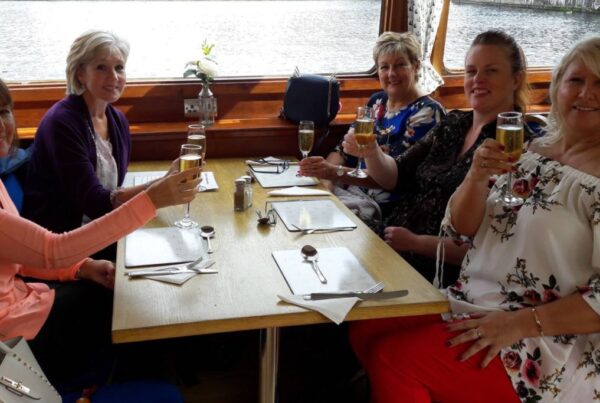 Wine & Dine Time with friends saying cheers to good times.