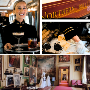 Elegant ladies dining in style onboard the luxurious Northern Train UK
