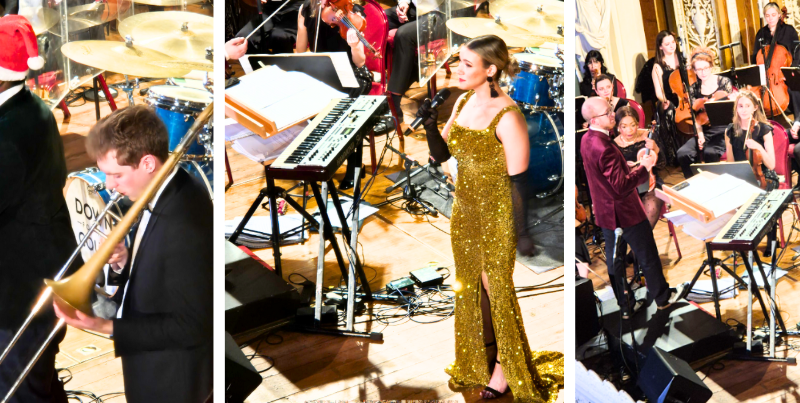 Full orchestral Christmas concert with festive swing, jazz classics, and holiday cheer, perfect for a magical night out with friends.