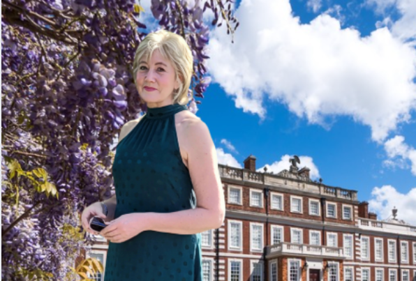 Catherine enjoying an exclusive Culture Calendar invitation to a stunning stately mansion house in Merseyside, perfect for women’s social group events and luxury cultural experiences.